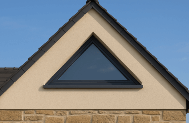 Fenêtre ALU triangle isocèle