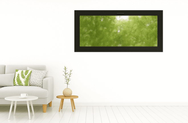 Fenêtre abattant PVC noir