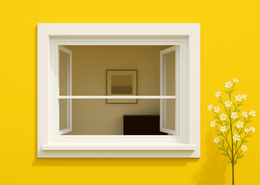 Fenêtre avec moustiquaire intégrée