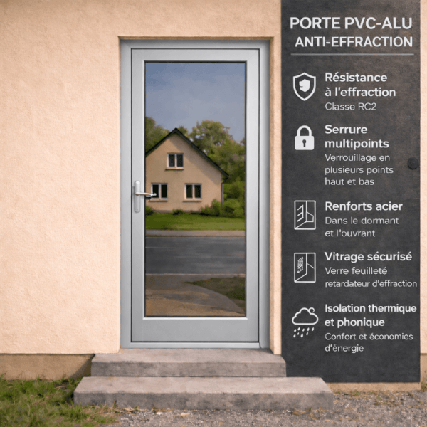 NG Habitats Porte PVC-ALU anti-effraction SQUARE