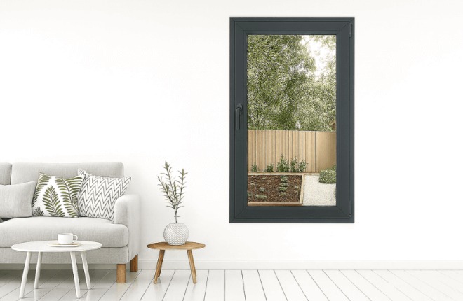 Fenêtre ALU anthracite 1 vantail