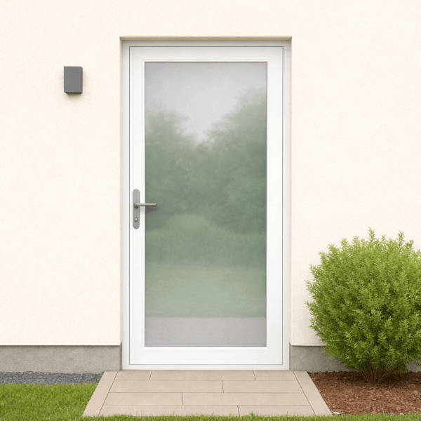 NG Habitats Porte de service PVC vitrage dépoli SQUARE