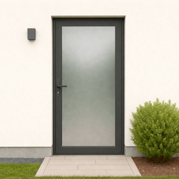 NG Habitats Porte de service ALU vitrage opaque SQUARE