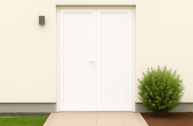 Double porte pleine PVC