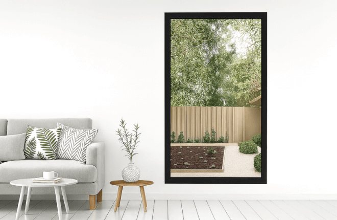 Fenêtre panoramique verticale noire