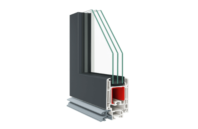 Porte PVC-ALU triple vitrage