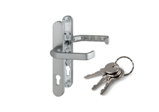 Poignée porte sans relevage (action par clé)