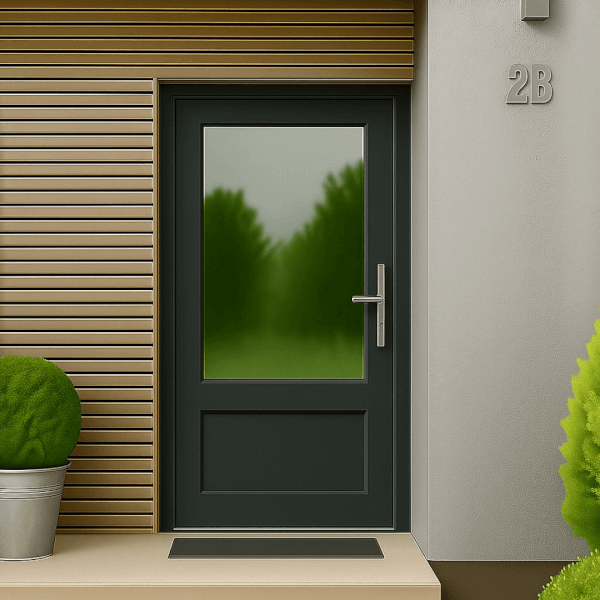 NG Habitats Porte PVC avec soubassement 7016 square