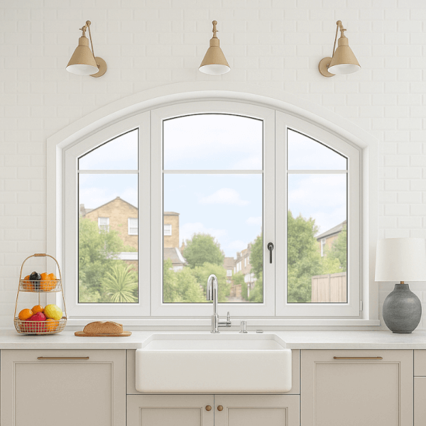 NG Habitats Fenêtre cintrée PVC 3 vantaux square