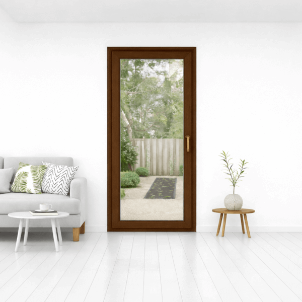 NG Habitats Porte-fenetre PVC 1 vantail noyer square