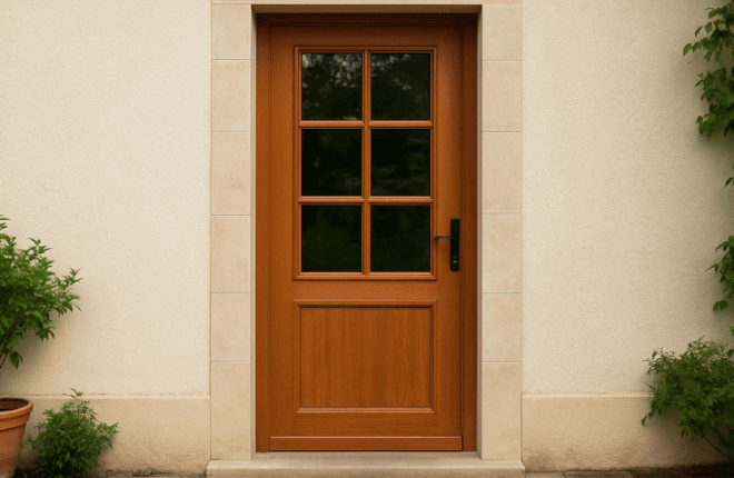 Porte BOIS avec croissillons