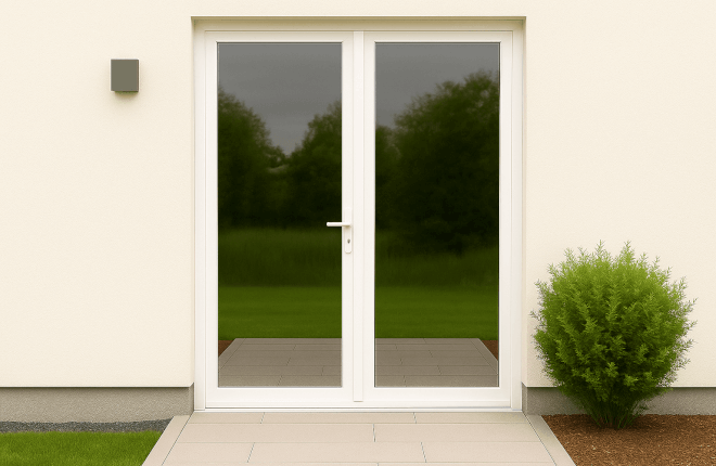 Double porte vitrée PVC