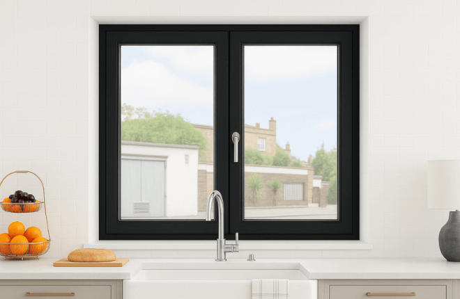 Fenêtre PVC noir RAL 9005