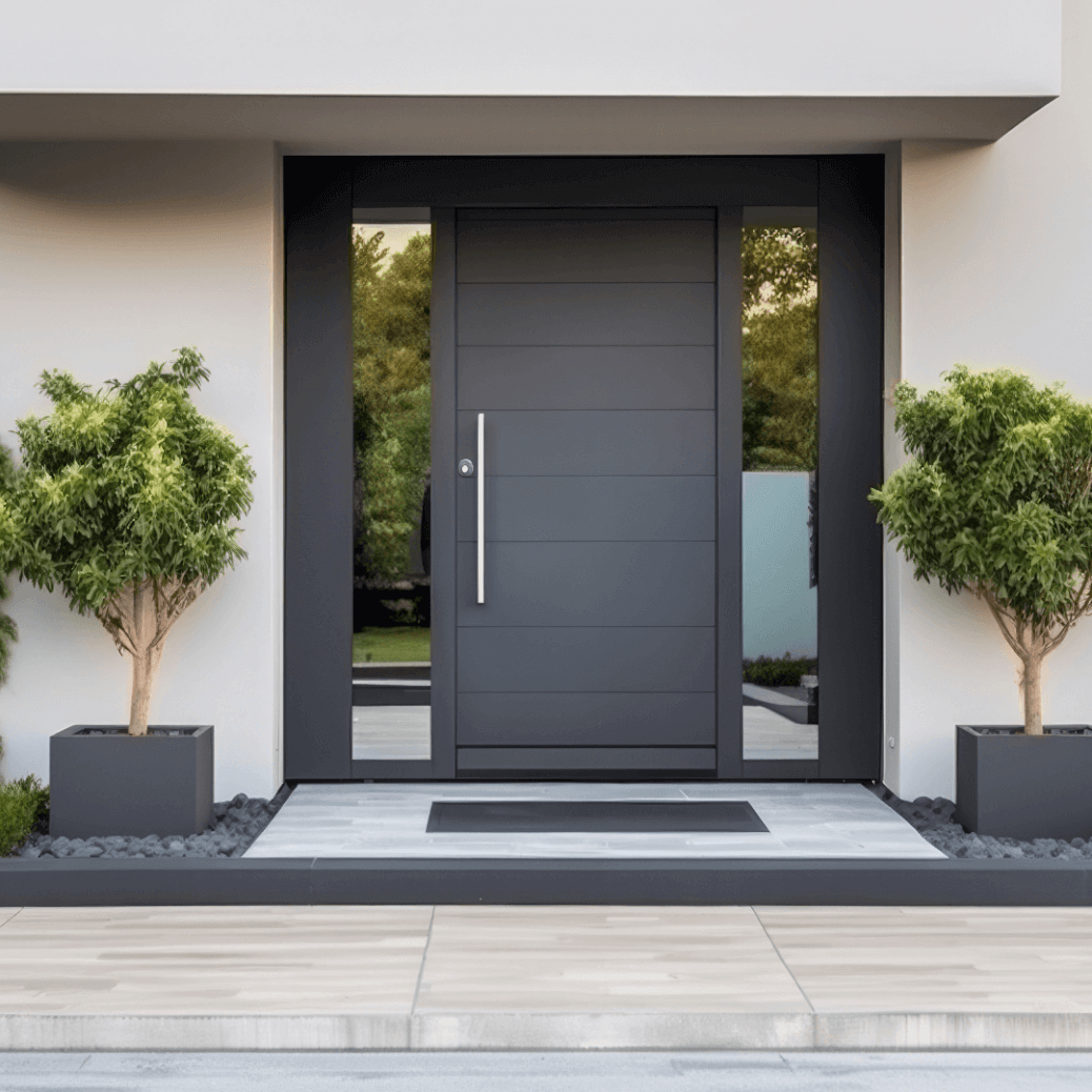 Porte d'entrée alu moderne