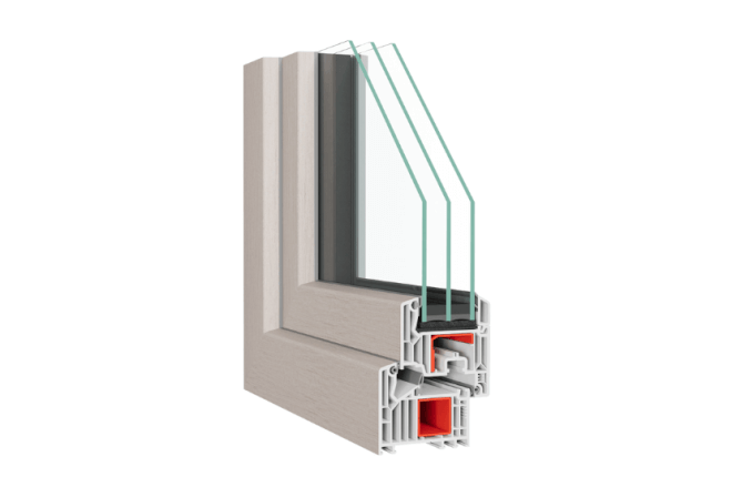 Fenêtre PVC imitation bois sheffield oak light