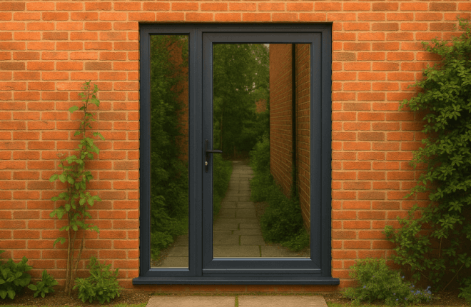 Porte tierce vitrée anthracite