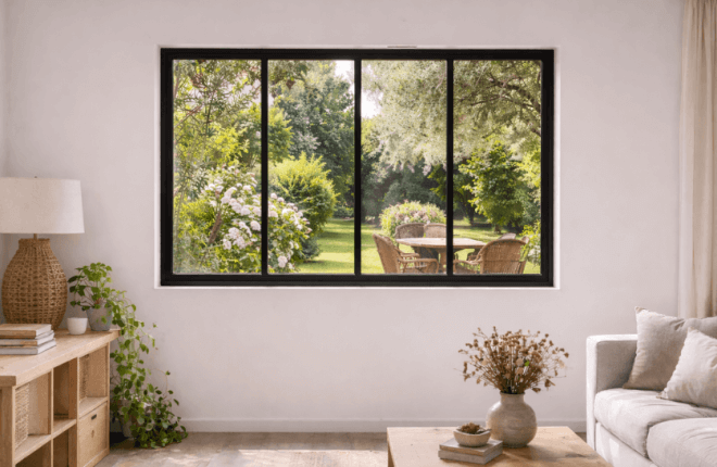 Verrière alu 4 carreaux