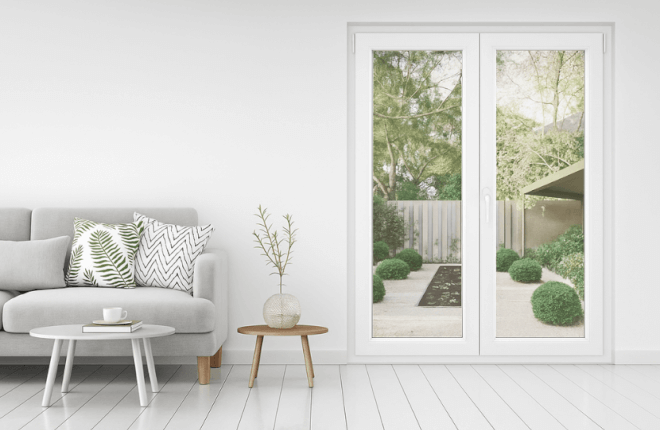Porte-fenêtre PVC 2 vantaux blanc