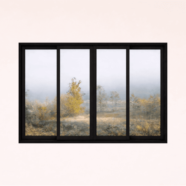 NG Habitats Fenêtre coulissante 4 vantaux noir SQUARE