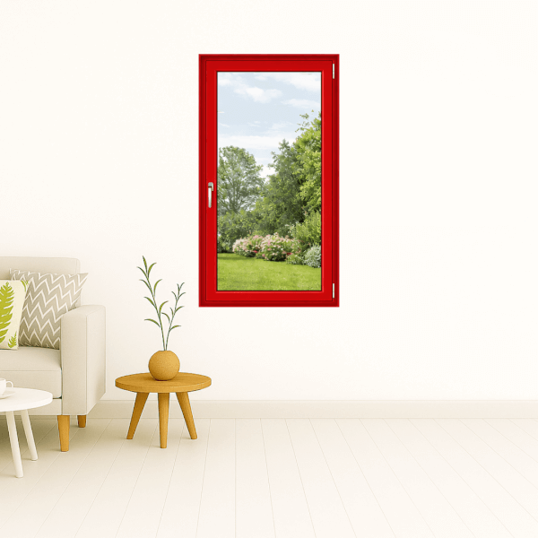 NG Habitats Fenêtre ALU rouge signalisation RAL 3020 - Square 