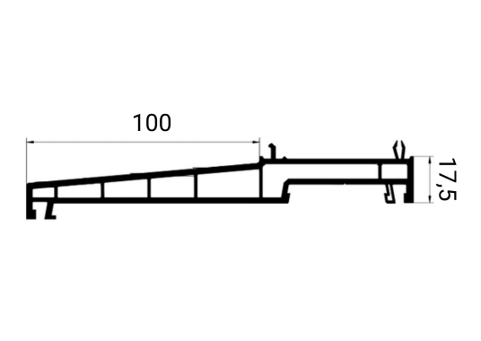 Pièce d'appui 100 mm - code 2279