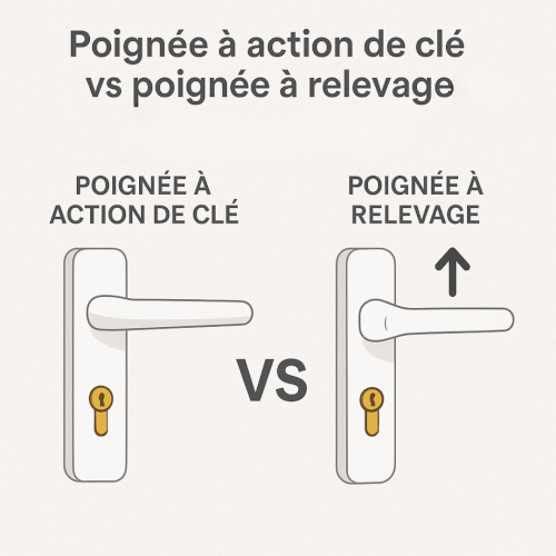 Poignée clé vs relevage 
