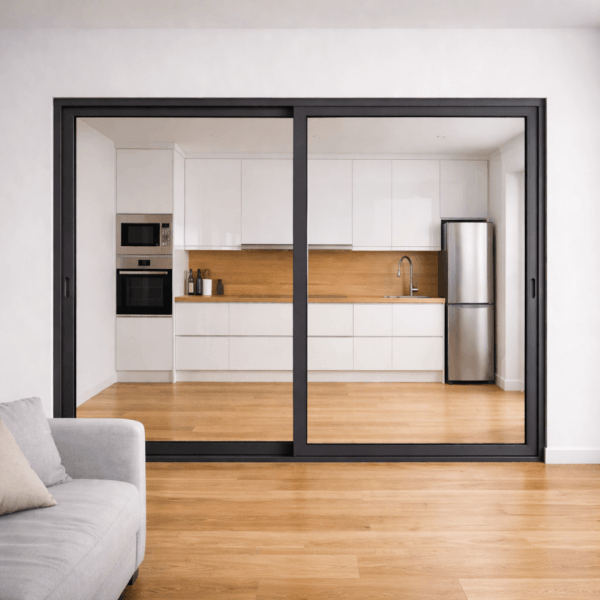 NG Habitats Baie coulissante d'intérieur 2 vantaux 7016 - SQUARE