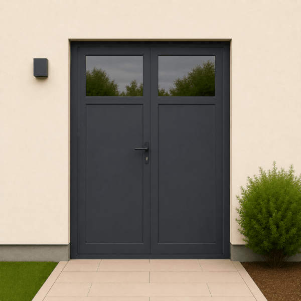 NG Habitats Porte double 14 vitrée ALU SQUARE