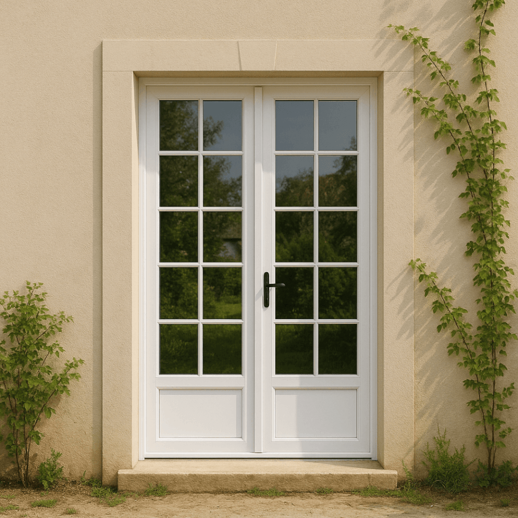 Porte fenêtre avec soubassement PVC square