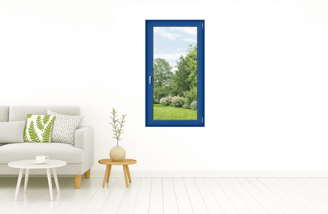 Fenêtre ALU bleu gentiane RAL 5010