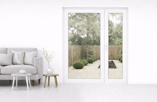 Porte-fenêtre PVC tiercée