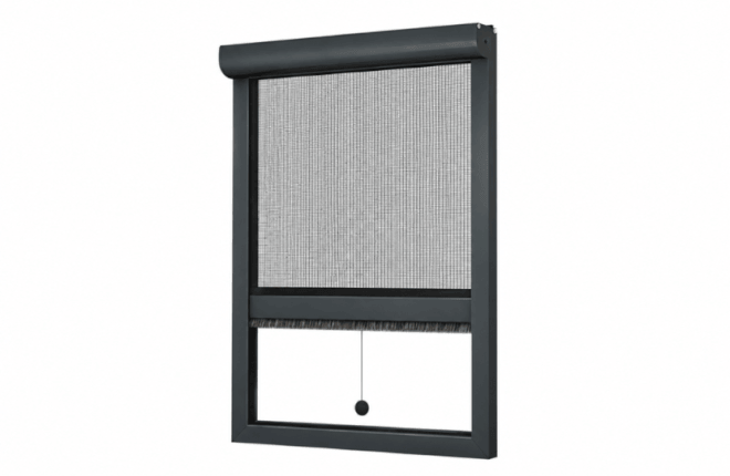 Moustiquaire enroulable gris anthracite