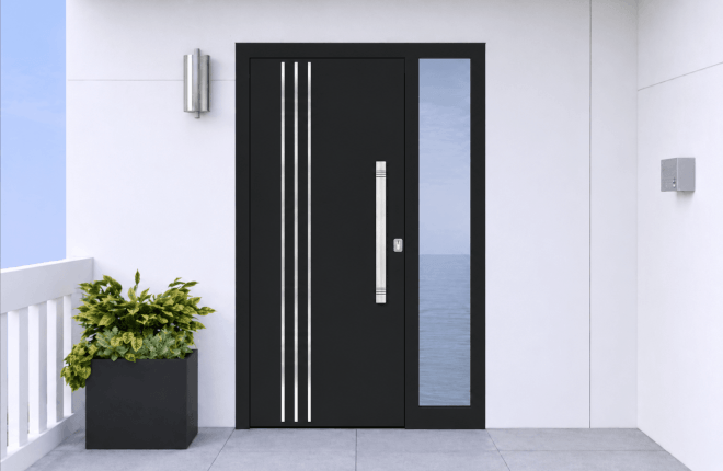 Porte dentrée ALU avec tierce - RHIN