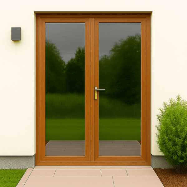 NG Habitats Porte double vitrée bois square