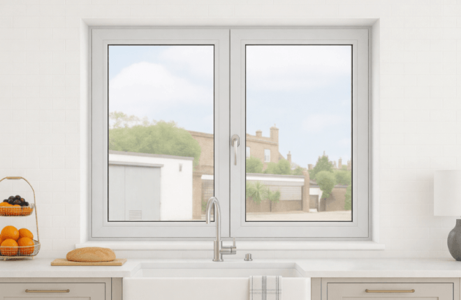 Fenêtre PVC Gris clair veiné RAL 7035