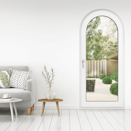 Porte-fenêtre cintrée PVC