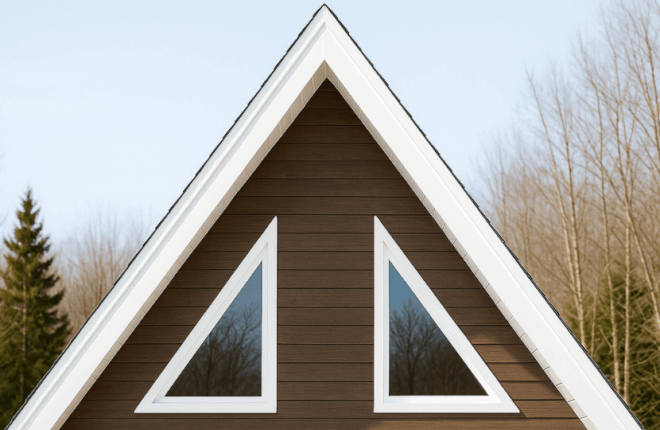 Fenêtre PVC triangle rectangle
