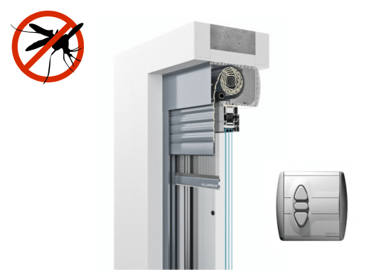 Monobloc | Tablier ALU isolé | Moteur filaire | Moustiquaire intégrée