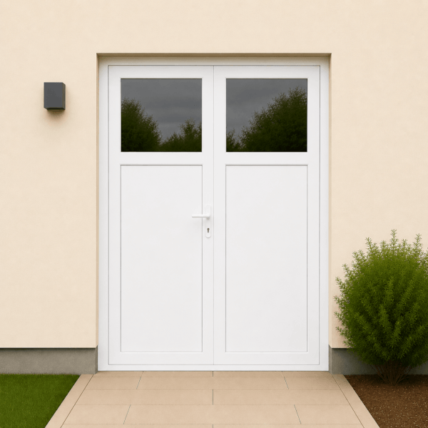 NG Habitats Porte double 14 vitrée PVC SQUARE