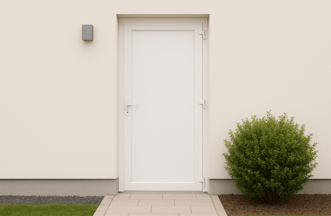 Porte de service PVC pleine