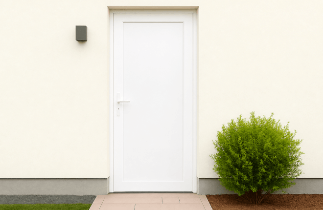 Porte de service PVC pleine