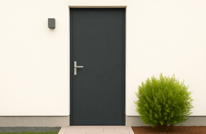 Porte de service ALU pleine