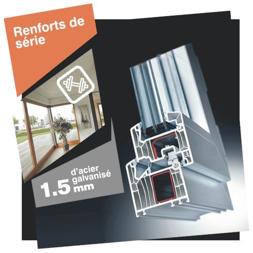 Renfort fenêtre PVC