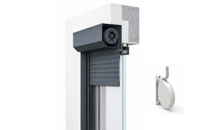 Volet roulant à sangle sur mesure - gris anthracite