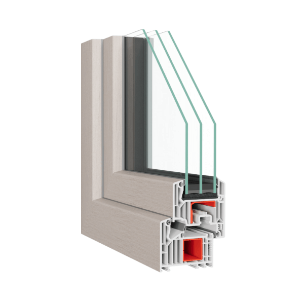 NG Habitats Fenêtre PVC triple vitrage Sheffield oak light square