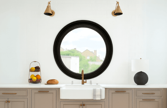 Oeil de bœuf PVC fixe noir