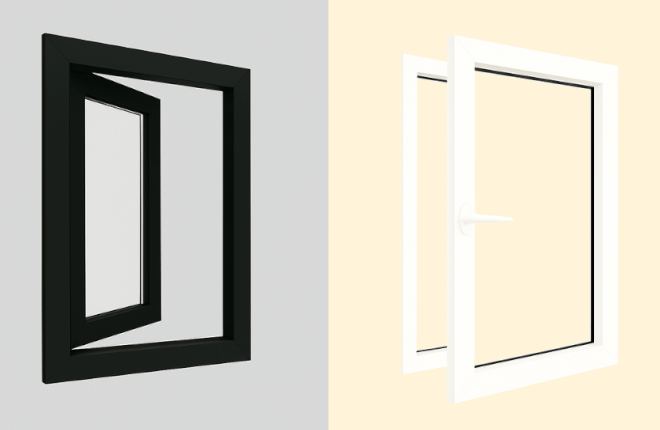 Fenêtre ALU bicolore blanc / noir