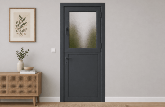 Porte fermière PVC anthracite