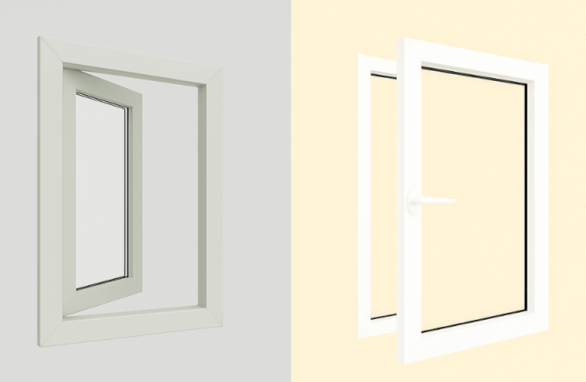 Fenêtre ALU bicolore blanc / gris clair