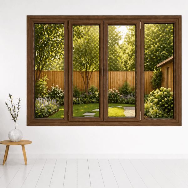 NG Habitats Fenêtre - 4 vantaux - noyer - SQ